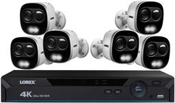 Lorex 4K Ultra HD Security System, HD Active Deterrence Wired Security Cameras