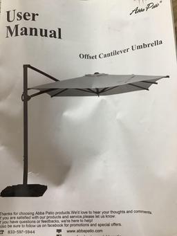 Abba Patio 8 x 10 Feet Rectangular Cantilever Umbrella with Cross Base, Sand $189.99 MSRP