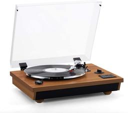 Rcm Wireless 3-Speed Turntable with Stereo Speakers Natural Wood Vinyl Record Player $99.99 MSRP
