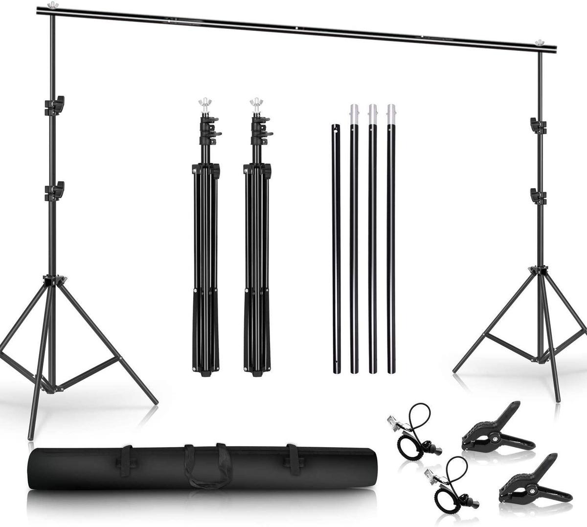 SH Background Stand, 6.5 x 10FT Heavy Duty Background Stand, 2x3M Backdrop Support System