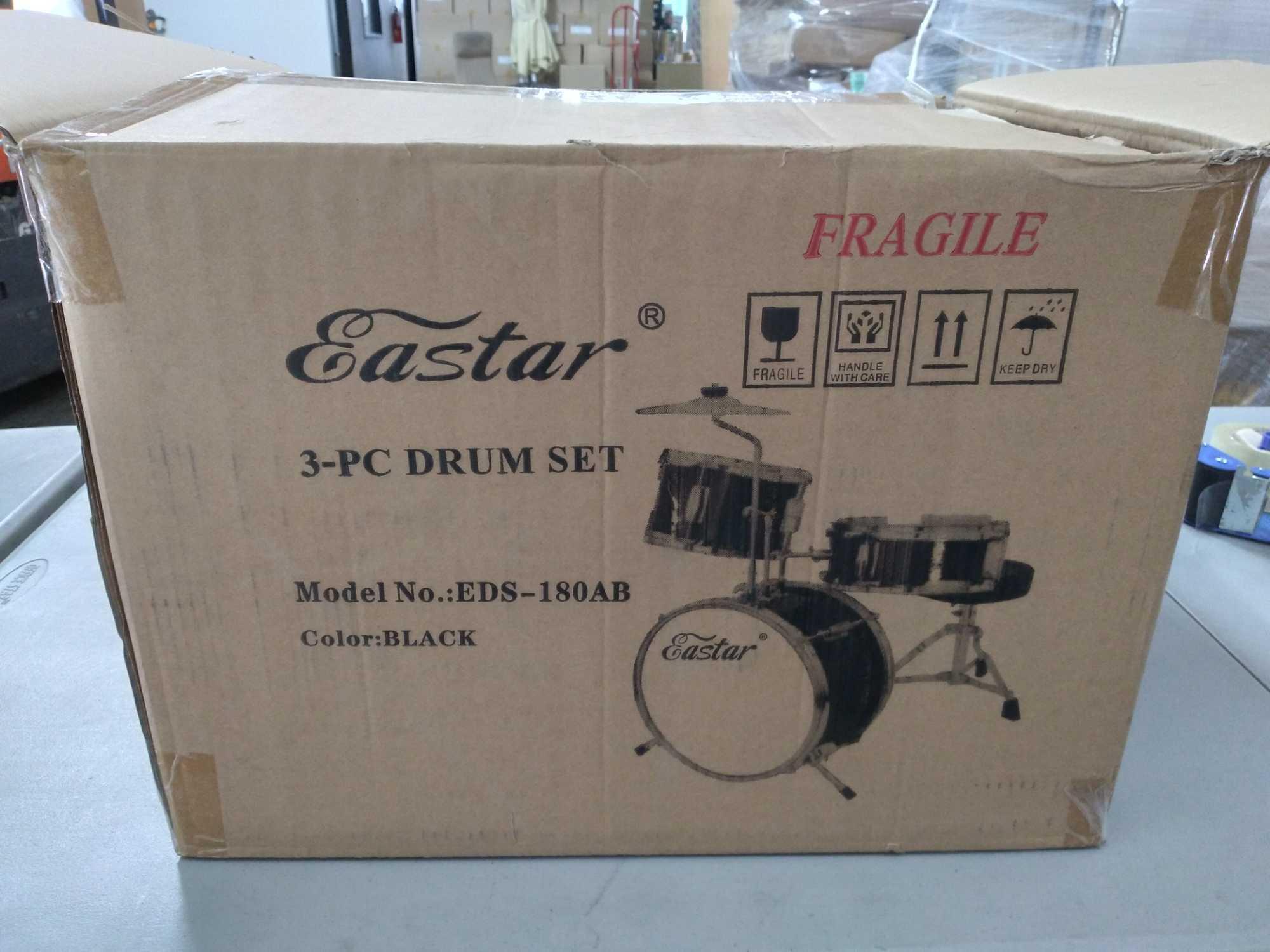 Eastar 14 inch Kids Drum Set Real 3 Pieces with Throne, Cymbal, Pedal and Drumsticks $86.99 MSRP