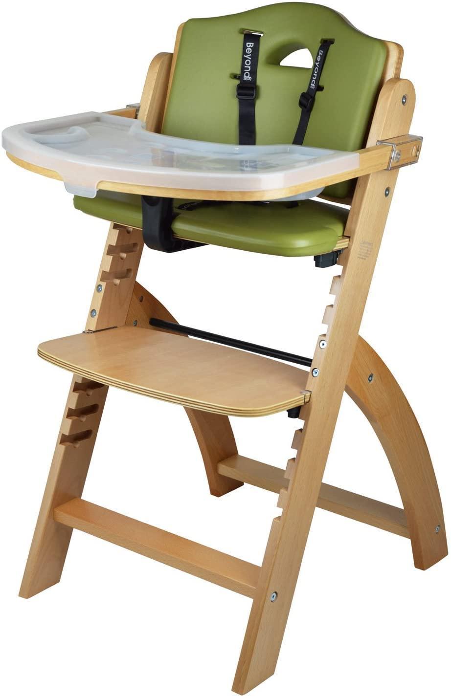 Abiie Beyond Wooden High Chair with Tray. The Perfect Seating Highchair Solution for Your Child