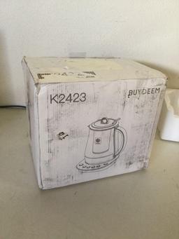 Buydeem K2423 Tea Maker, Durable 316 Stainless Steel and German Schott Glass $119.99 MSRP