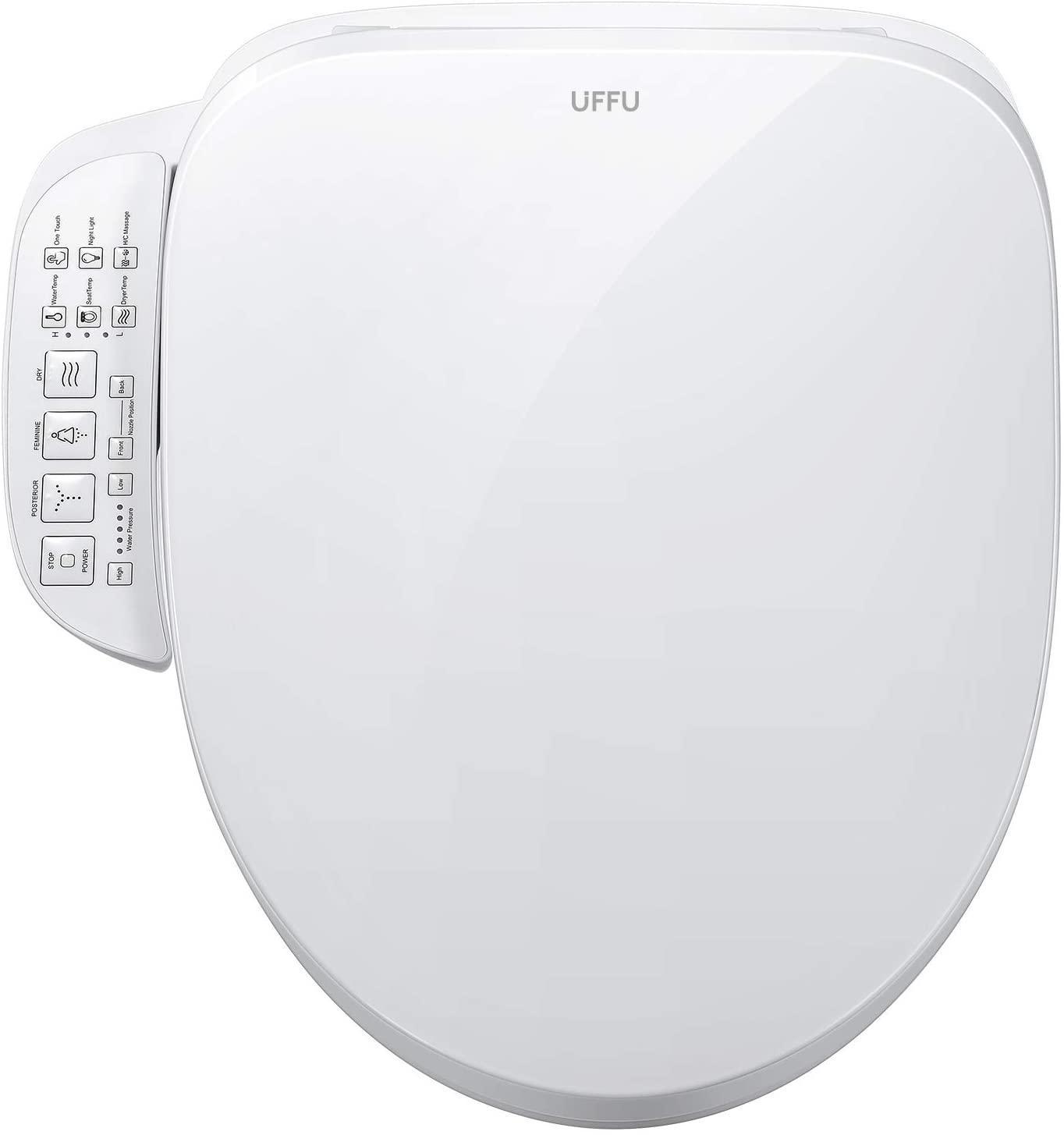 UFFU C200e Bidet Electric Toilet Seat with Control Panel,Smart Heated Elongated Toilet $238.00 MSRP