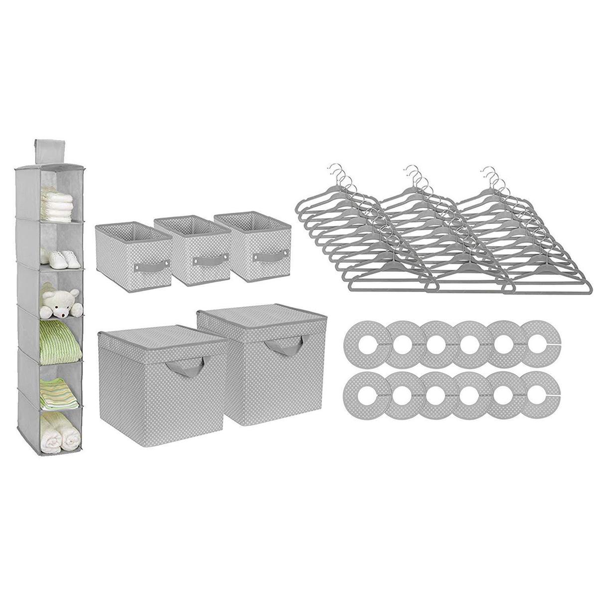 Delta Children 48-Piece Nursery Storage Set, Dove Grey $39.99 MSRP