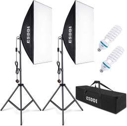 ESDDI Softbox Photography Lighting Kit 20 x 28 Inch with 800W and 5500K Soft Lights