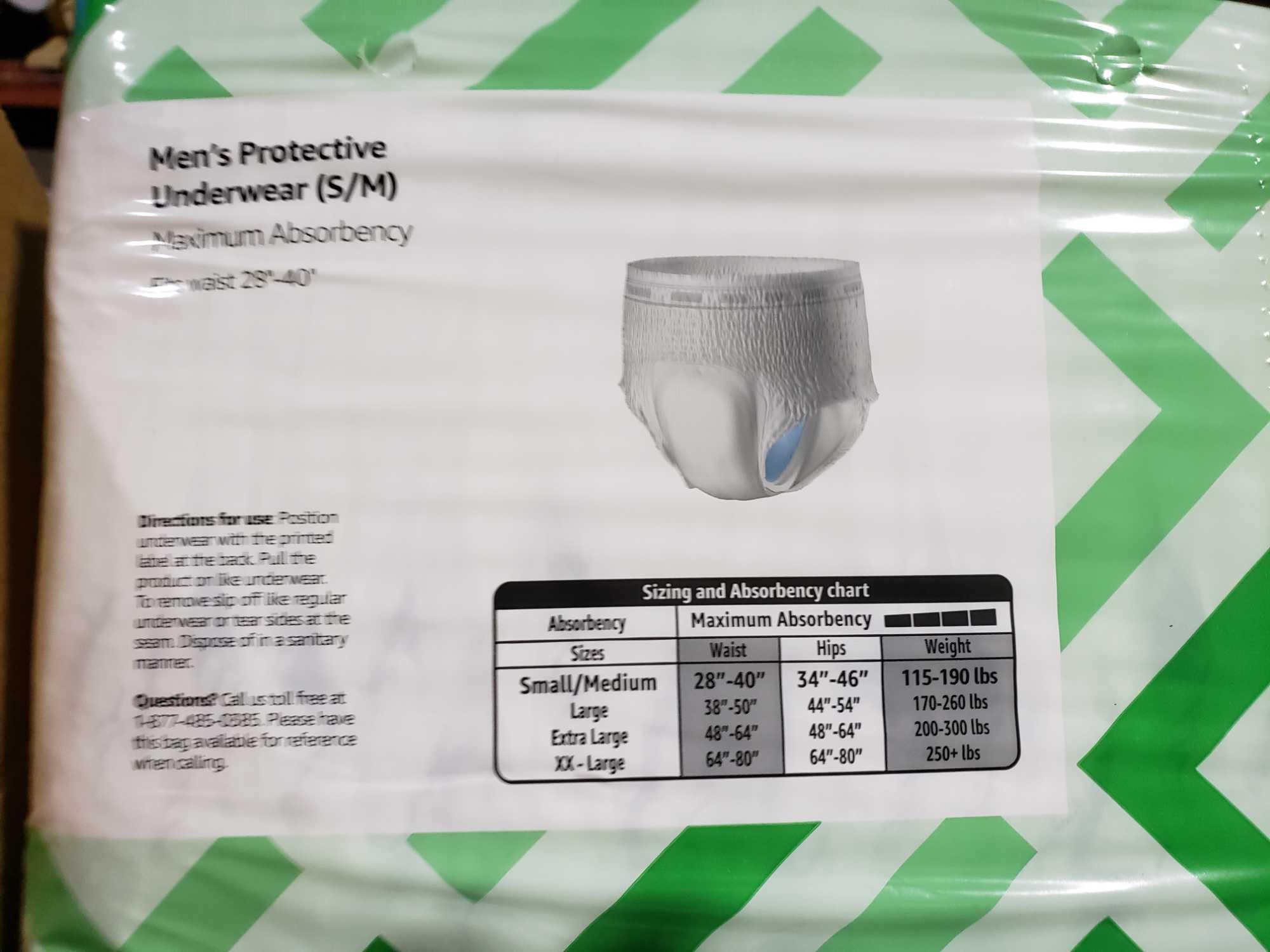 Solimo Incontinence Underwear ; Depend Incontinence Guards for Men; Depend Protection with Tabs Max