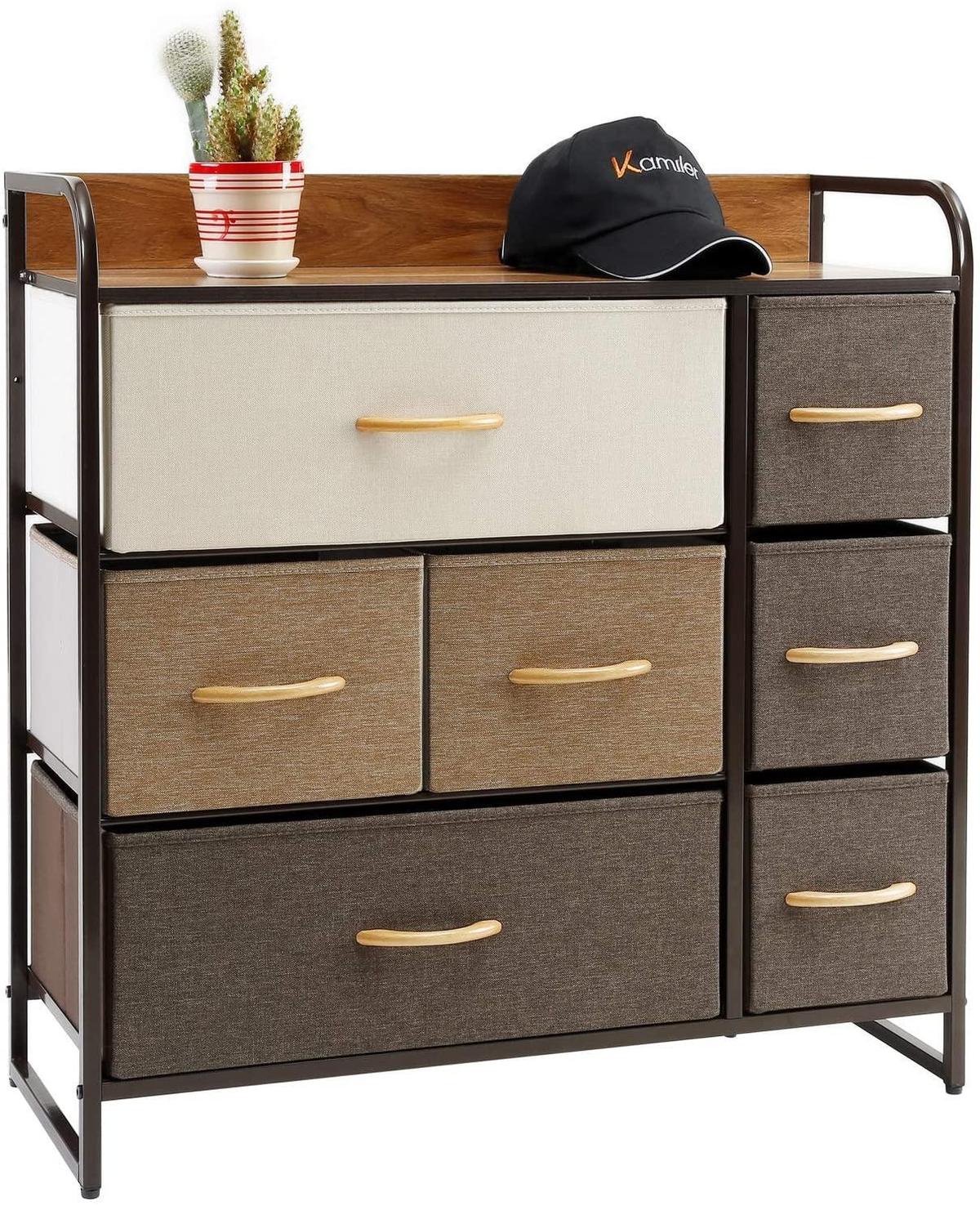 Kamiler 7-Drawers Dresser, 3-Tier Storage Organizer, Tower Unit $79.99 MSRP