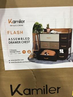 Kamiler 7-Drawers Dresser, 3-Tier Storage Organizer, Tower Unit $79.99 MSRP