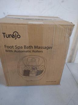 Foot Spa Massager With Heat Bath, Motorized Massage Rollers, Pumice Stone, Bubbles- $99.99 MSRP