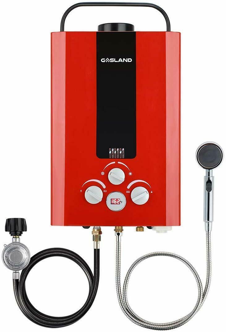 Gasland Outdoors BE158R 1.58GPM 6L Portable Gas Tankless Water Heater, RV Camping