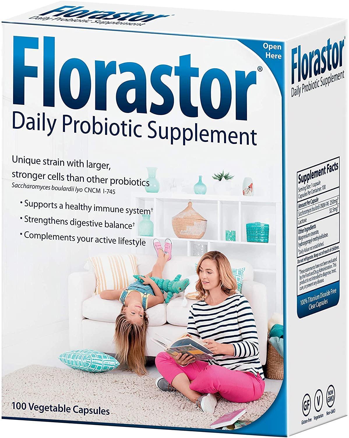 Florastor Daily Probiotic Supplement, 100 Capsules, 3 Pack - $181.98 MSRP