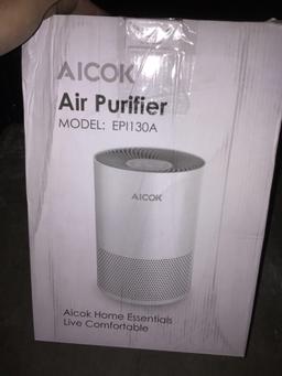 ...AICOK Air Purifier for Home Smokers and Pets Hair, True HEPA Filter, Quiet in Bedroom