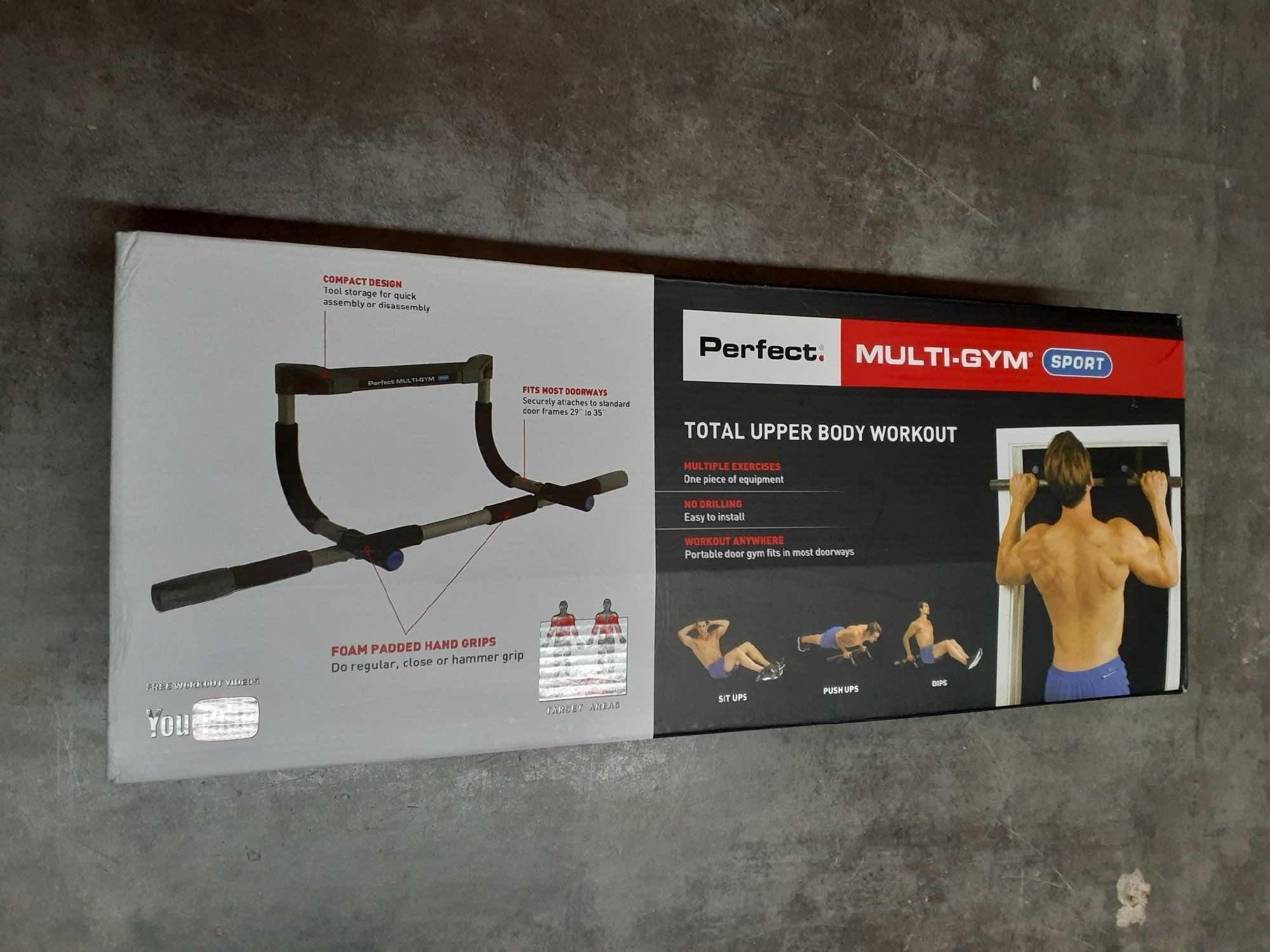 Perfect Fitness Multi-Gym Doorway Pull Up Bar and Portable Gym System, $29.99