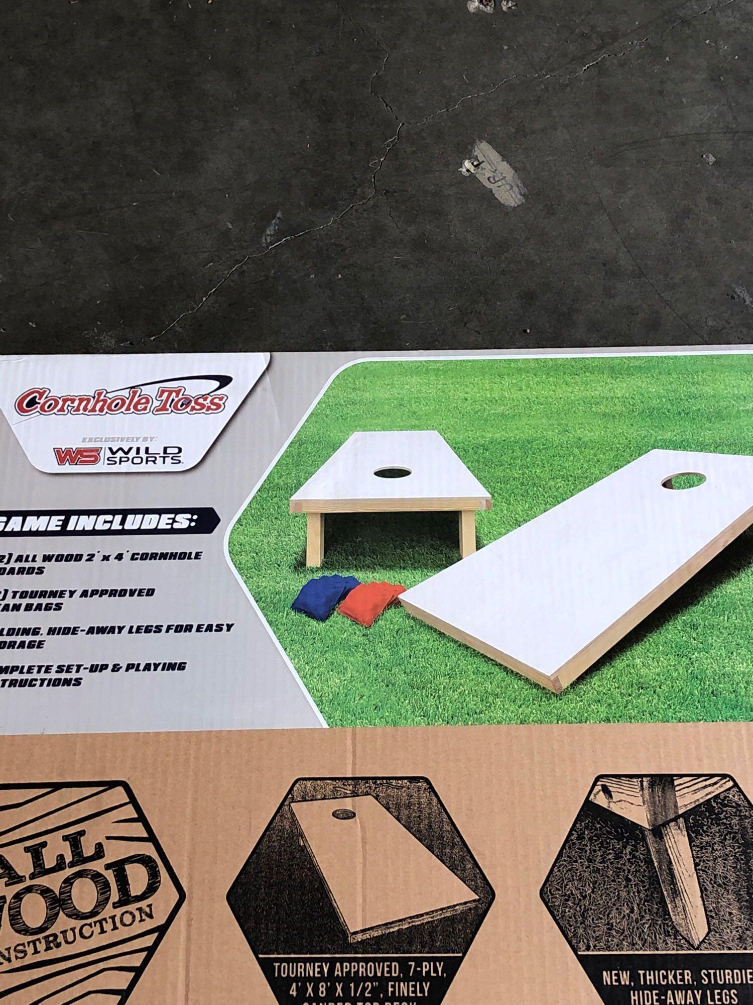 Wild Sports Solid Wood Tournament Approved Cornhole Set