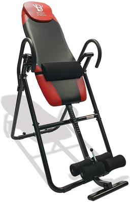 Body Vision IT9825 Premium Inversion Table with Adjustable Head Pillow and Lumbar Support Pad, Red