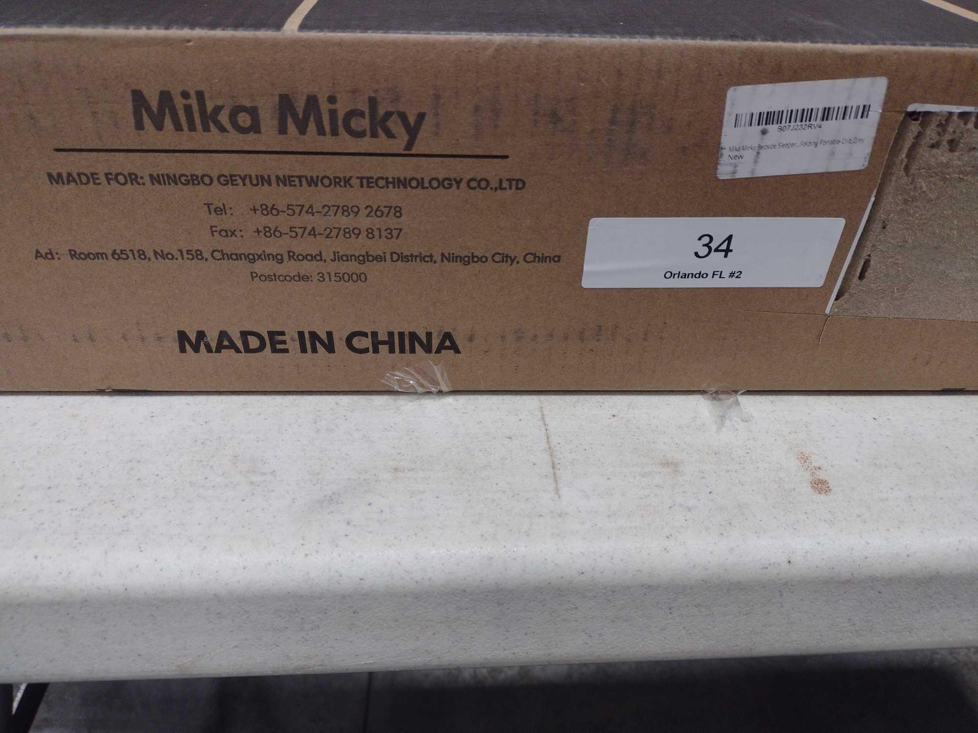 Mika Micky Bedside Sleeper Bedside Crib Easy Folding Portable Crib,Grey (MM08) - $173.98 MSRP