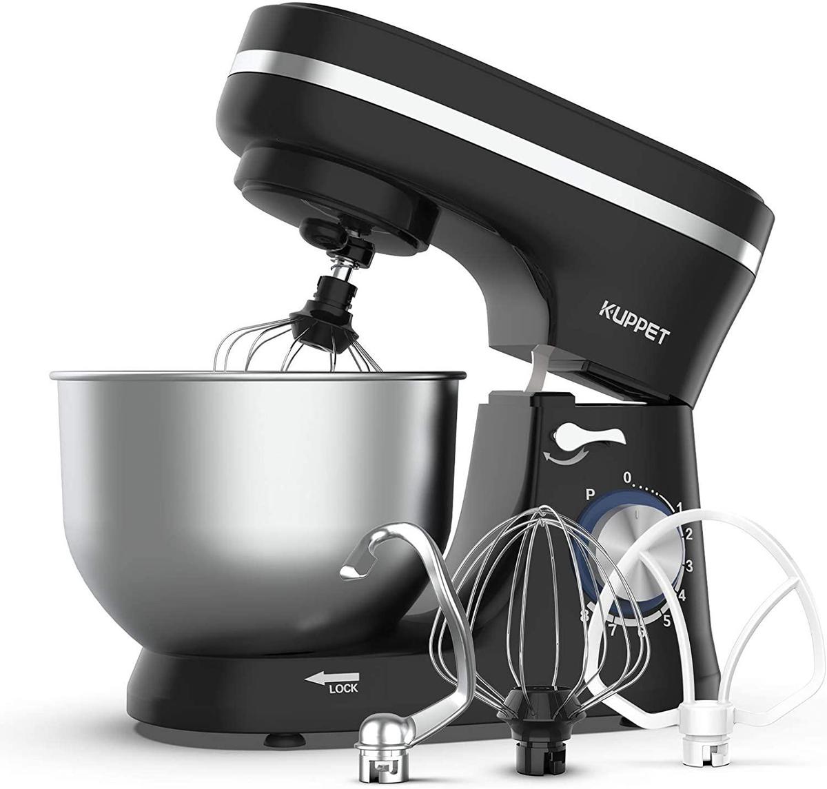 KUPPET Stand Mixer, 8-Speed Tilt-Head Electric Food Stand Mixer with Dough Hook, Wire Whip & Beater