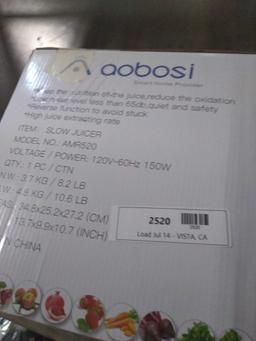 Aobosi Slow Masticating juicer Extractor, Juicer Machine, Quiet Motor, Reverse Function.