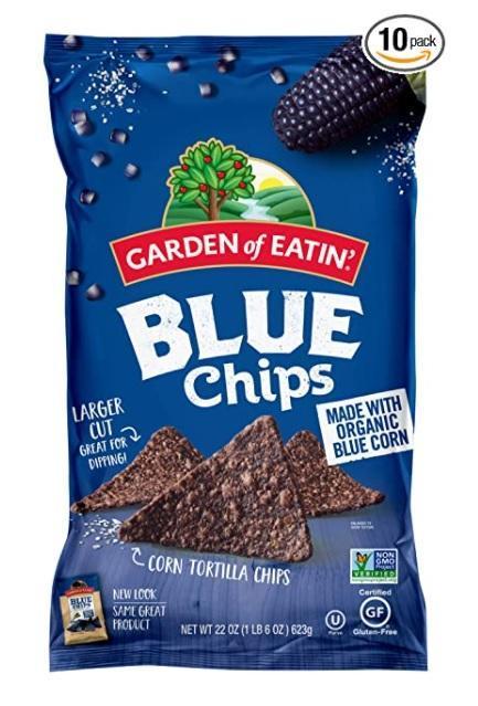 Garden Of Eatin' Blue Corn Tortilla Chips, Blue Chips, 22 Oz (Pack Of 10) (Packaging May Vary)