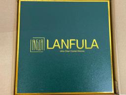 LANFULA Crystal Whiskey Glasses with Luxury Gift Box, Set of 4