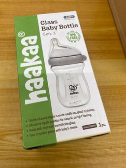 Haakaa Natural Glass Baby Bottles for Baby Feeding, Anti-Colic(5.4oz/160ml, 6+ Mos.,1 Pc) $21.99MSRP