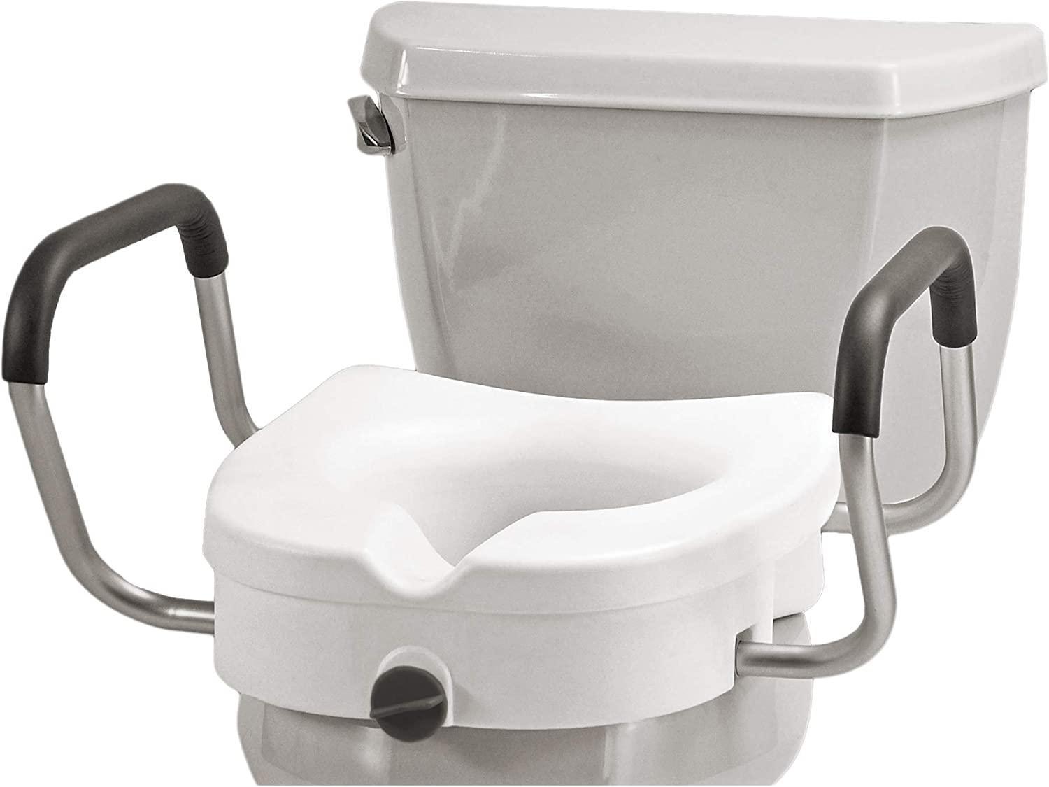 HealthSmart Raised Toilet Seat (3 Pack) and Nova Elevated Raised Toilet Seat w/Arms - $144.88 MSRP