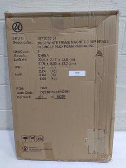 U Brands Magnetic Dry Erase Board, 20 x 30 Inches, White Wood Frame (2071U00-01) - $20.09 MSRP