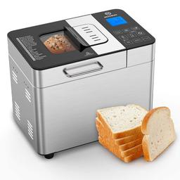 Moosoo 18-in-1 Bread Machine 2LB Stainless Steel Programmable Bread Maker Machine- $62.99 MSRP