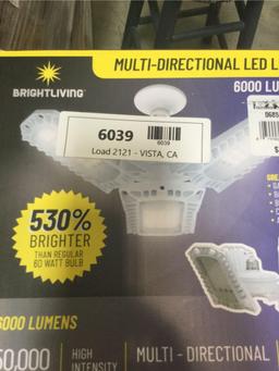 Bright-Living 6000-Lumens Multi-Angle LED Utility Light, White - $29.99 MSRP