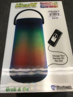LitezAll Spectrum Color-Changing LED Wireless Bluetooth Speaker (LA-CLRBT-9/18) - $19.94 MSRP