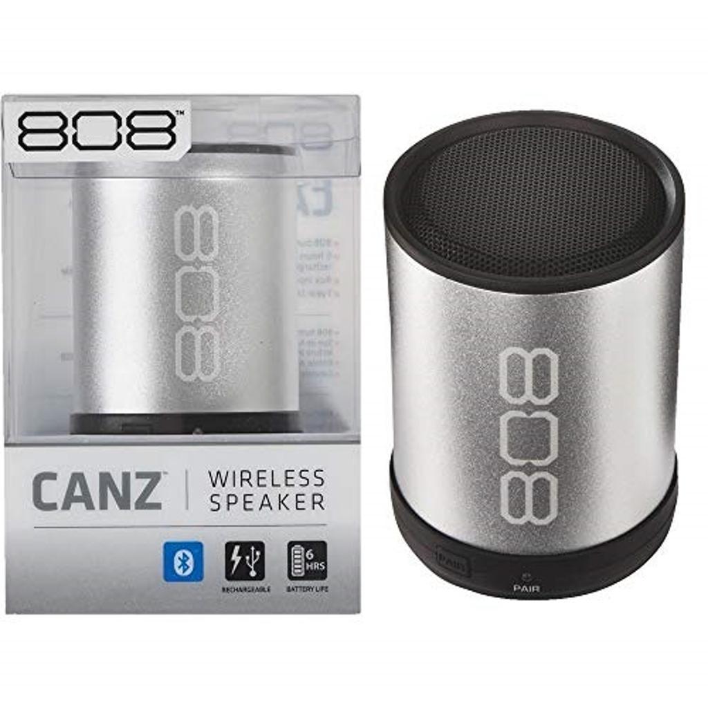 808 Canz Bluetooth Wireless Speaker (6493936) Silver - $17.94 MSRP