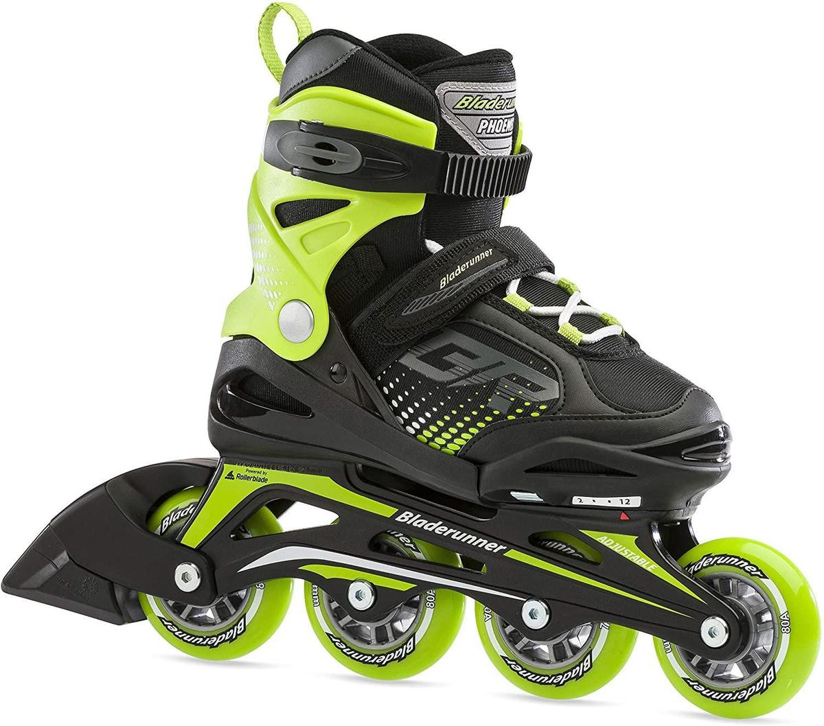 Bladerunner...By Rollerblade Phoenix Boys Adjustable Fitness Inline Skate, Black And - $60.59 MSRP