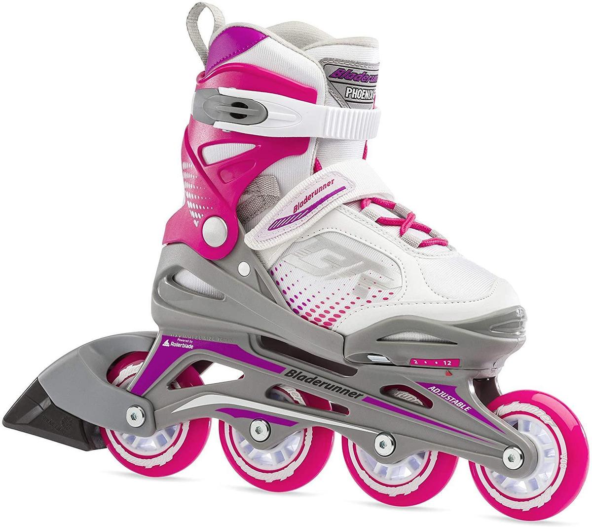 Bladerunner...By Rollerblade Phoenix Girls Adjustable Fitness Inline Skate, White And - $53.59 MSRP