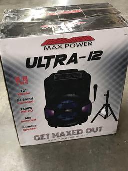 Max Power 12" Speaker with Stand - $49.96 MSRP