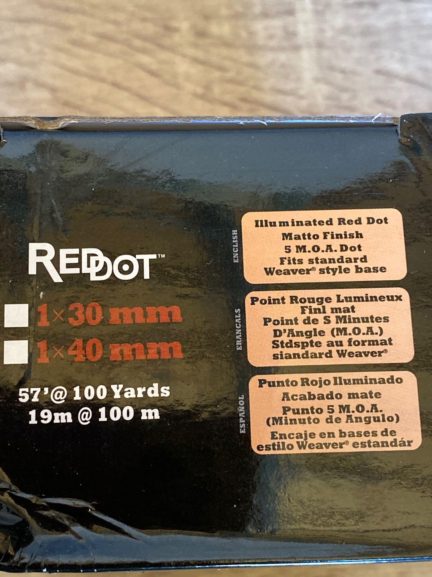 1x40RD The Red Dot Sight...Red Rifle Sight Scope, $59.99 MSRP (BRAND NEW)