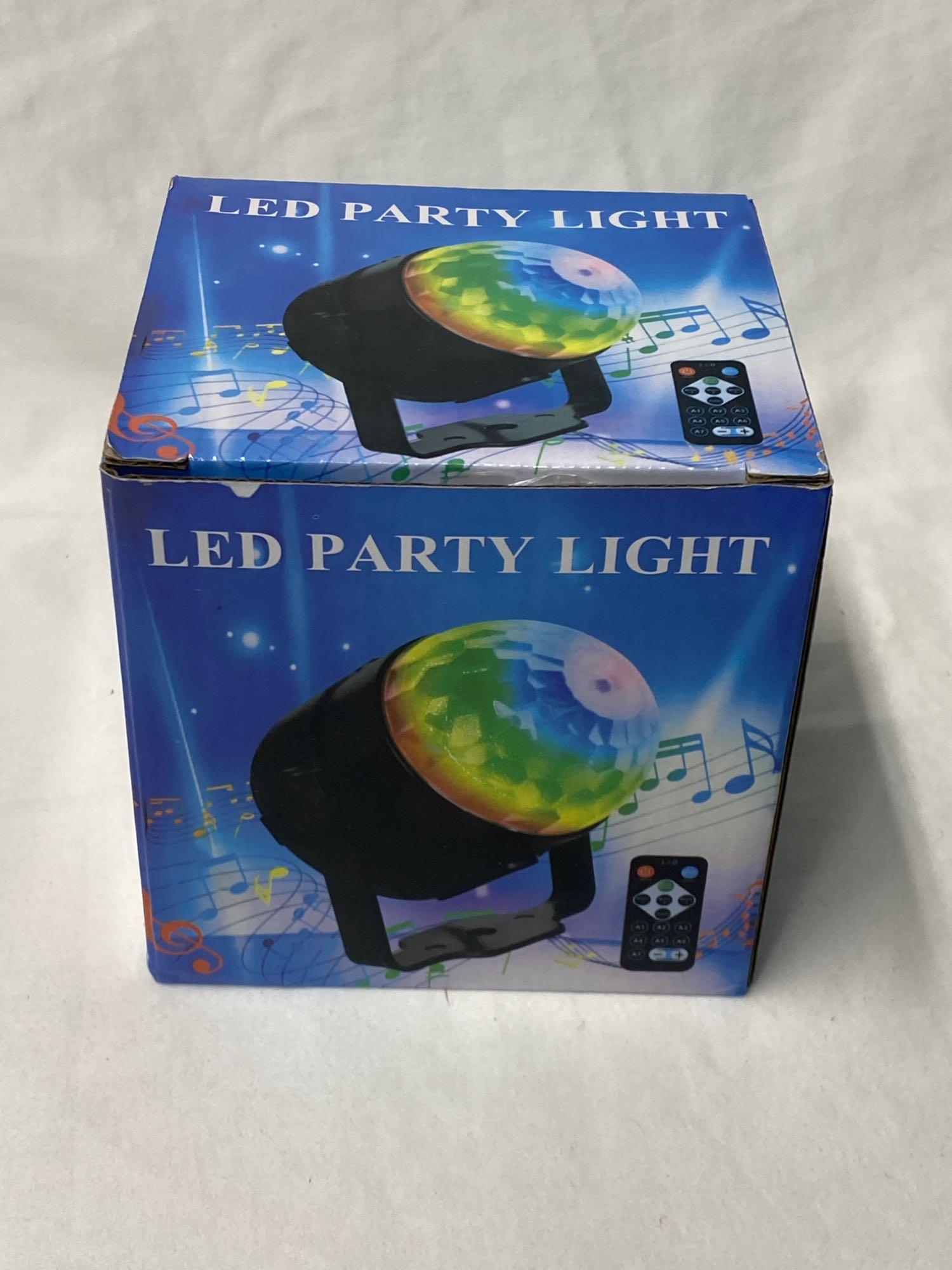 7 Colors Sound Activated Remote Control Rotating Crystal Ball DJ Light, $35.99 MSRP (BRAND NEW)