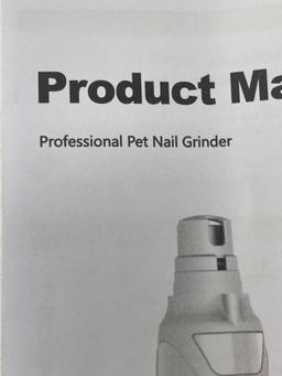 USB Rechargeable Electric Pet Nail Grinder with 2 Grinding Wheels, $47.99 MSRP (BRAND NEW)