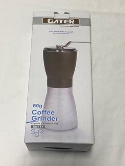 Portable Ceramic Coffee Mill Manual Coffee Grinder with Adjustable Settings, $34.99 MSRP (BRAND NEW)