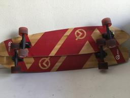 Quest Skateboards super Cruiser Crimson Bamboo & Maple Skateboard, Red ( 2...pcs )