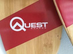 Quest Skateboards super Cruiser Crimson Bamboo & Maple Skateboard, Red ( 2...pcs )