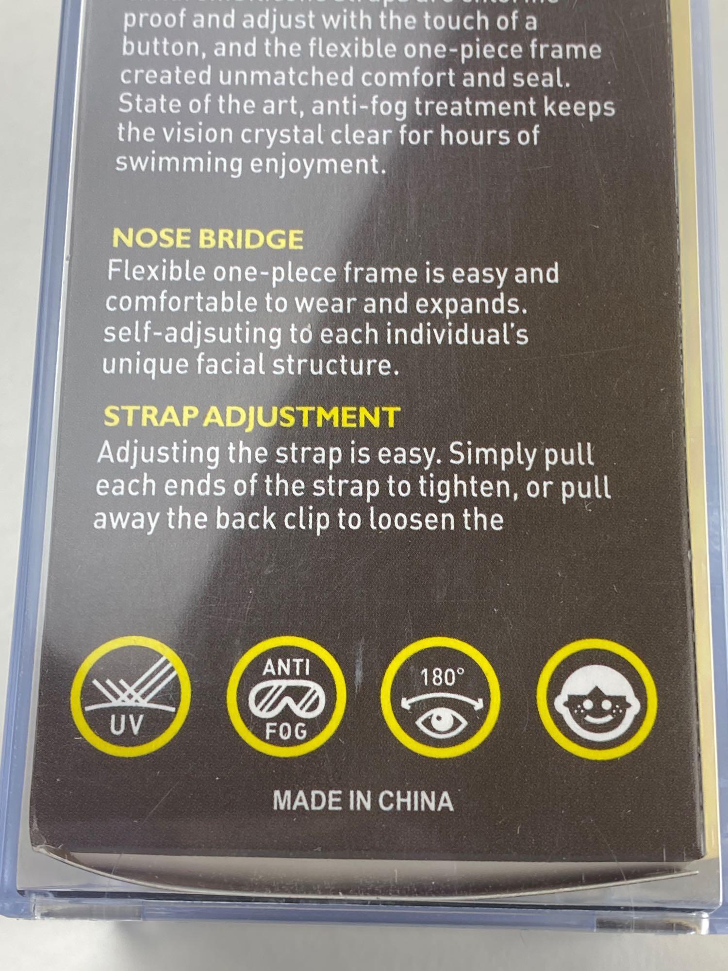 Anti-Fog Polarised Swimming Goggles - Blue, $34.99 MSRP (BRAND NEW)