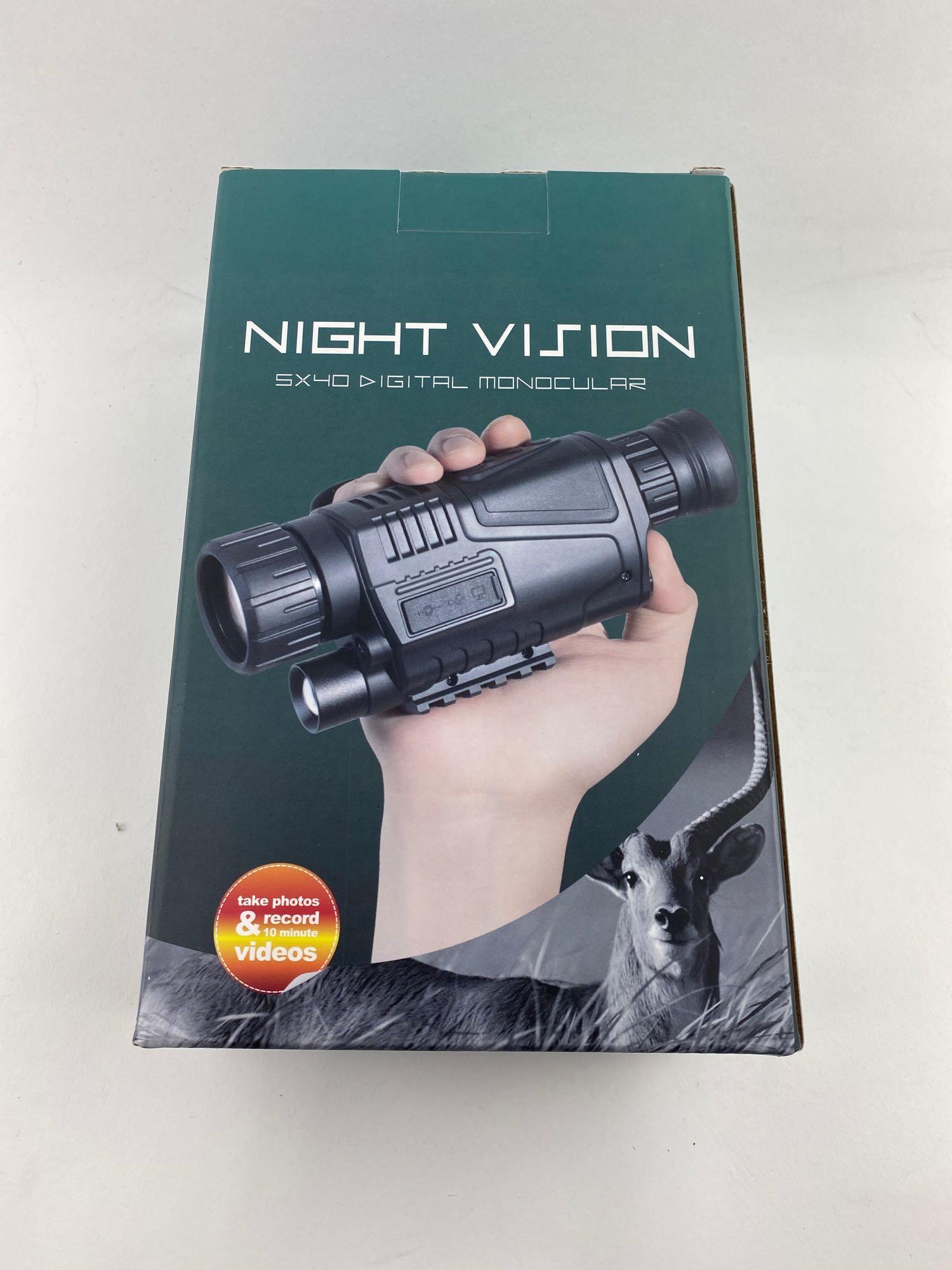 P1S-0540 5x40 Infrared IR Digital Night Vision Monocular Scope, $205.99 MSRP (BRAND NEW)