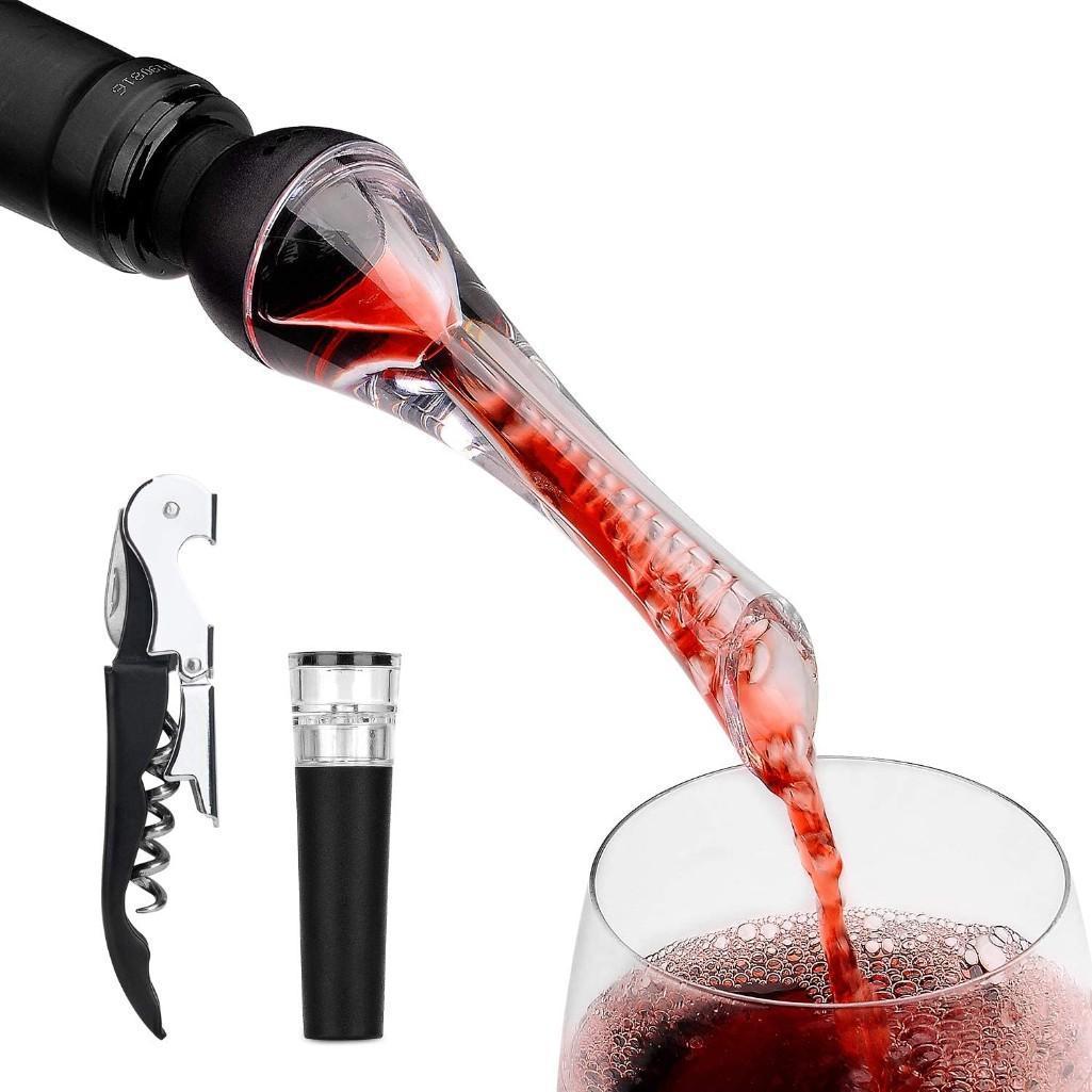 mafiti Wine Decanter Decanter Red Wine Aerator, 3 in 1 Corkscrew, Vacuum Stopper-$19.95 MSRP