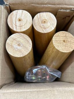 Anladia OneSight Wooden Furniture Feet Table Legs Oak 4 Pieces - $16.80 MSRP