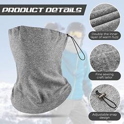 Blulu Winter Neck Warmer Adjustable Neck Gaiter Cold Weather Face Cover Ski Tube Scarf $26MSRP