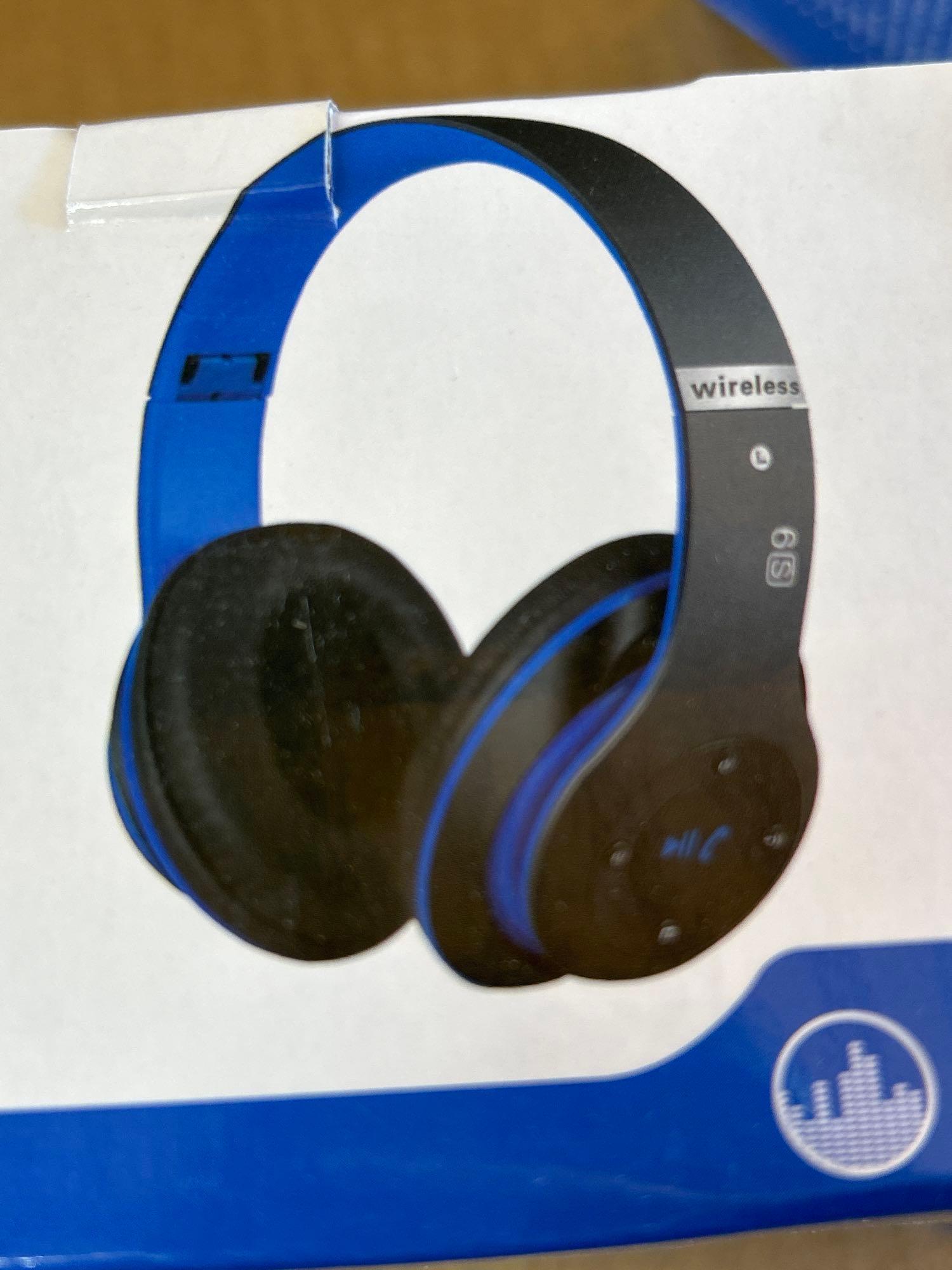 Zhuolang 6S Wireless Headphones Over Ear (Blue/Black) - $24.99 MSRP