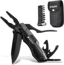 BIBURY 14 in 1 Multifunctional Knife, Stainless Steel Military Pocket Knife with Screwdriver Pliers