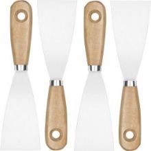 Galax Pro Accessories for hot air, coated spatula, 4pcs scrapers with wooden handle, knives to paint