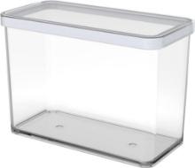 Rotho Loft Rectangular Storage Jar 2.1 L with Lid and Seal, Plastic (SAN) BPA-Free, Transparent
